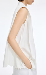 Shirt / JNBY Floral Cutwork Sleeveless Cotton Shirt