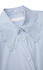 Shirt / JNBY Floral Cutwork Sleeveless Cotton Shirt