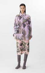 Shirt / JNBY Floral Knot-Draped Corduroy Shirt