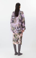 Shirt / JNBY Floral Knot-Draped Corduroy Shirt