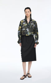 Shirt / JNBY Floral Print Oversize Cotton Shirt