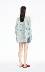 Shirt / JNBY Floral Print Oversize Cotton Shirt