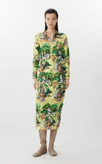 Shirt / JNBY Floral Print Ruched Fitted Shirt