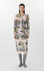 Shirt / JNBY Floral Print Ruched Fitted Shirt