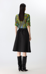 Shirt / JNBY Hand-Painted Floral Silk Shirt