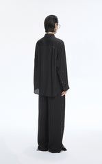 Shirt / JNBY Metallic Embellished Cupro Oversized Shirt