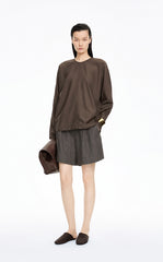 Shirt / JNBY Oversize Cotton-Silk Dolman Sleeve Top