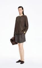 Shirt / JNBY Oversize Cotton-Silk Dolman Sleeve Top
