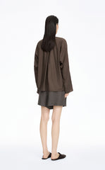 Shirt / JNBY Oversize Cotton-Silk Dolman Sleeve Top