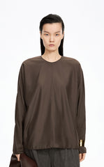 Shirt / JNBY Oversize Cotton-Silk Dolman Sleeve Top