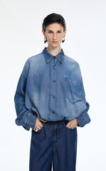 Shirt / JNBY Oversized Batwing Sleeves Lyocell Shirt