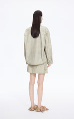 Shirt / JNBY Oversized Floral Print Cotton Shirt