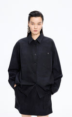 Shirt / JNBY Oversized Floral Print Cotton Shirt