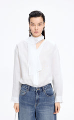 Shirt / JNBY Oversized Linen Long Sleeve Shirt