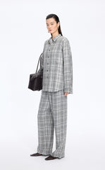 Shirt / JNBY Relaxed Linen Plaid Shirt