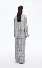 Shirt / JNBY Relaxed Linen Plaid Shirt