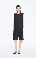 Shirt / JNBY Round Neck Sleeveless Zip-Back Top