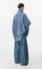 Shirt / JNBY Ruched Oversized Long-Sleeve Shirt