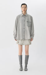 Shirt / JNBY Ruched Oversized Long-Sleeve Shirt