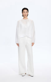Shirt / JNBY Silk Loose Fit Long Sleeve Shirt