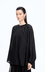 Shirt / JNBY Silk Loose Fit Long Sleeve Shirt