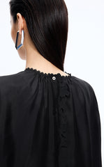 Shirt / JNBY Silk Loose Fit Long Sleeve Shirt