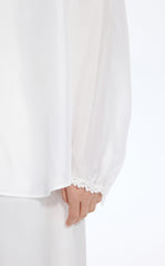 Shirt / JNBY Silk Loose Fit Long Sleeve Shirt
