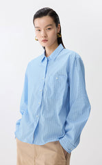 Shirt / JNBY Striped Cotton Long Sleeve Shirt