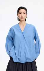 Shirt / JNBY V-Neck Poplin Oversized Shirt