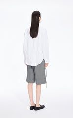 Shirt / JNBY V-Neck Poplin Oversized Shirt