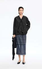 Shirt / JNBY V-Neck Poplin Oversized Shirt