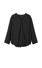 Shirt / JNBY V-Neck Poplin Oversized Shirt