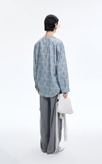 Shirt / JNBY V-neck Liberty Bird Print Cotton Shirt