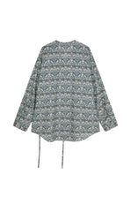 Shirt / JNBY V-neck Liberty Bird Print Cotton Shirt