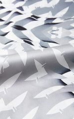 Shirt / LESS Silk Geometric Print Long-Sleeve Shirt