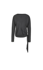 Shirt / LESS Wool Blend Relaxed Off-Shoulder Top