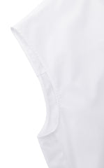 Shirt / JNBY Cotton Poplin Draped Sleeveless Oversize Top