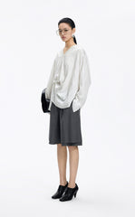 Shirt / JNBY Modal Blend Pleated Hem Oversized Shirt
