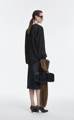 Shirt / JNBY Modal Blend Pleated Hem Oversized Shirt