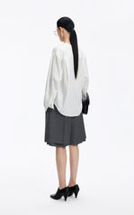 Shirt / JNBY Modal Blend Pleated Hem Oversized Shirt