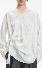 Shirt / JNBY Modal Blend Pleated Hem Oversized Shirt