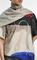 Shirt / JNBY Pearl Print Oversized Short Sleeve Shirt