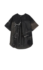 Shirt / JNBY Pearl Print Oversized Short Sleeve Shirt