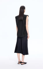 Shirt / JNBY Polka Dot Silk-Linen Sleeveless Shirt