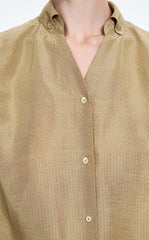 Shirt / JNBY Polka Dot Silk-Linen Sleeveless Shirt