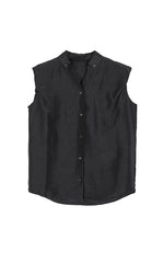 Shirt / JNBY Polka Dot Silk-Linen Sleeveless Shirt