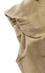 Shirt / JNBY Polka Dot Silk-Linen Sleeveless Shirt