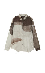 Shirt / JNBY Silk Pearl Print Relaxed Long Sleeve Shirt