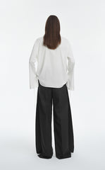 Shirt / JNBY Silk Twill Tie Detail Relaxed Shirt