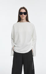 Shirt / JNBY Silk Twill Tie Detail Relaxed Shirt